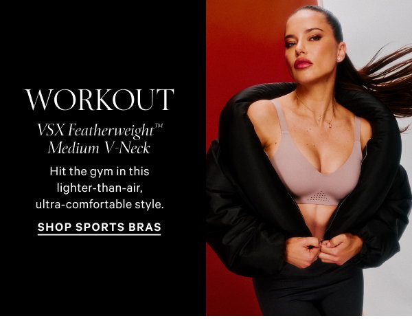 Workout VSX Featherweight™ Medium V-Neck Hit the gym in this lighter-than-air, ultra-comfortable style. Shop Sports Bras