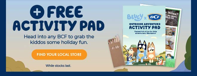 Free activity pad - find your local store