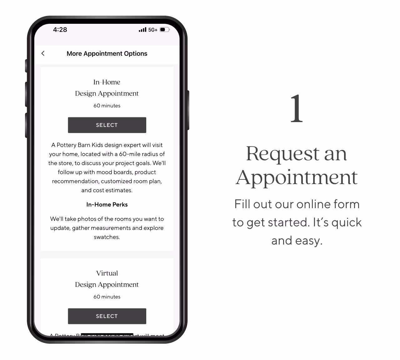 request an appointment