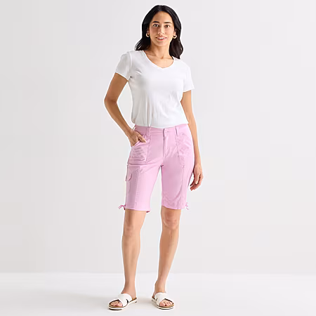 Image of St. Johns Bay Womens 11 Mid Rise Bermuda Short