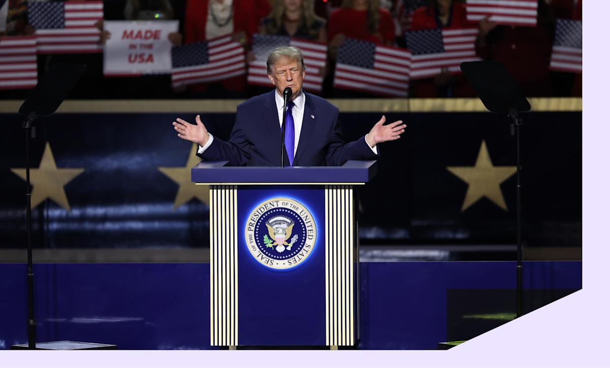 President Donald Trump speaks during the first day of the Republican Midterm Convention at the American Airlines Center in Dallas, Texas, on Wednesday, Sept. 9, 2026.