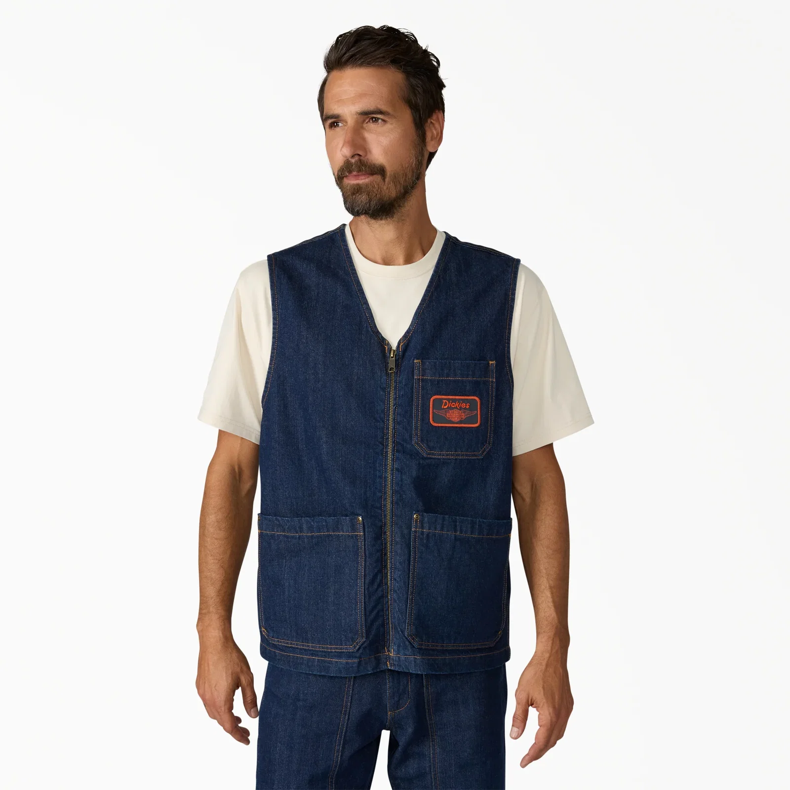 Image of Dickies x H-D® Denim Zip-Up Vest