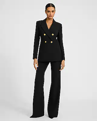 Editor High Waisted Flare Trouser in Studio Stretch Twill
