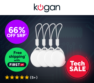 Kogan 2-in-1 Smart Tag Tracker for Apple Find My and Google's Find Hub (4 Pack) Product Image