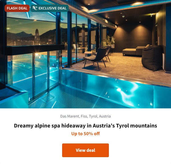 Dreamy alpine spa hideaway in Austria's Tyrol mountains