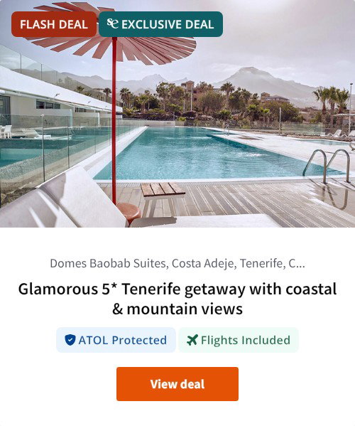 Glamorous 5* Tenerife getaway with coastal &amp; mountain views