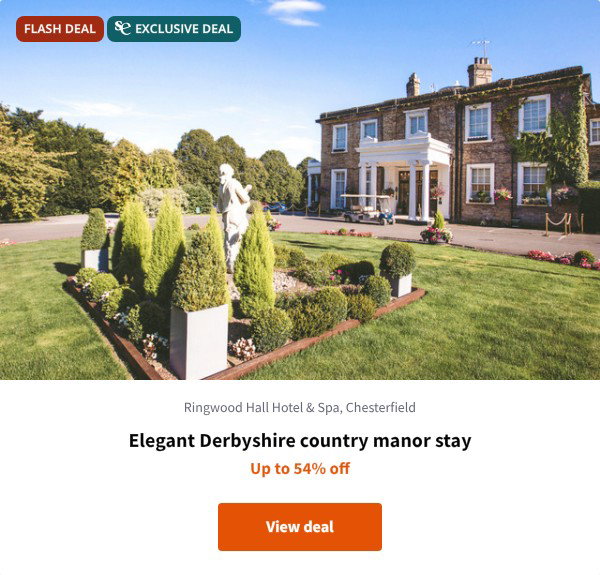 Elegant Derbyshire country manor stay