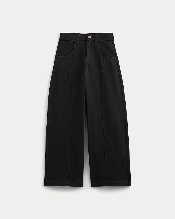 Image | Utility Seamed Wide-Leg Pant | Black