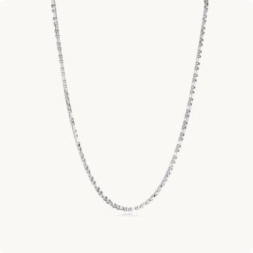 Italgem Steel Figaro Box Chain 22" in Stainless Steel (3mm)