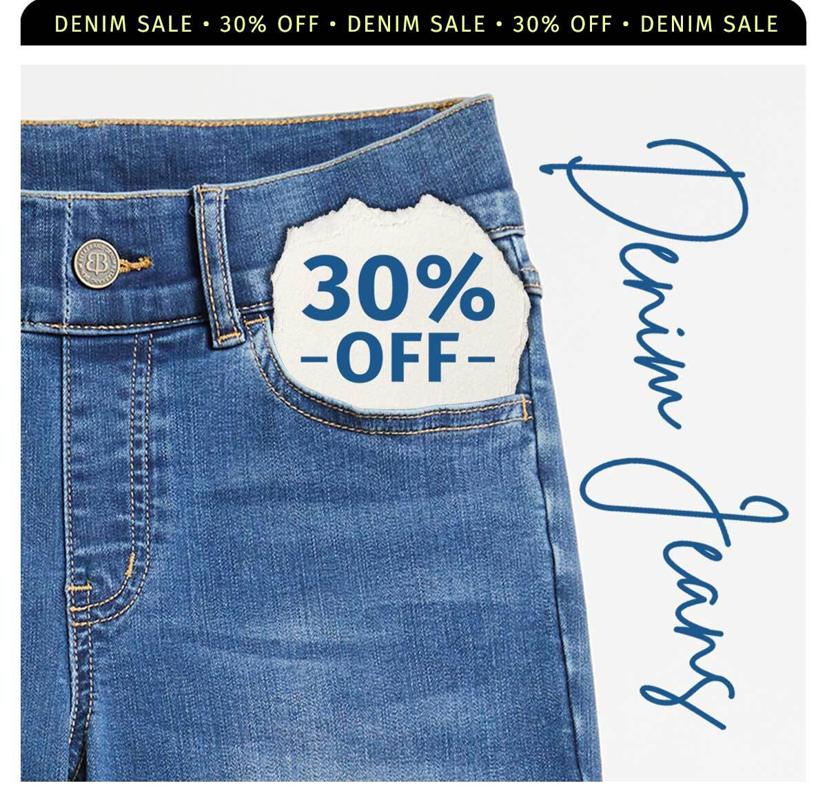 DENIM JEANS 30% OFF