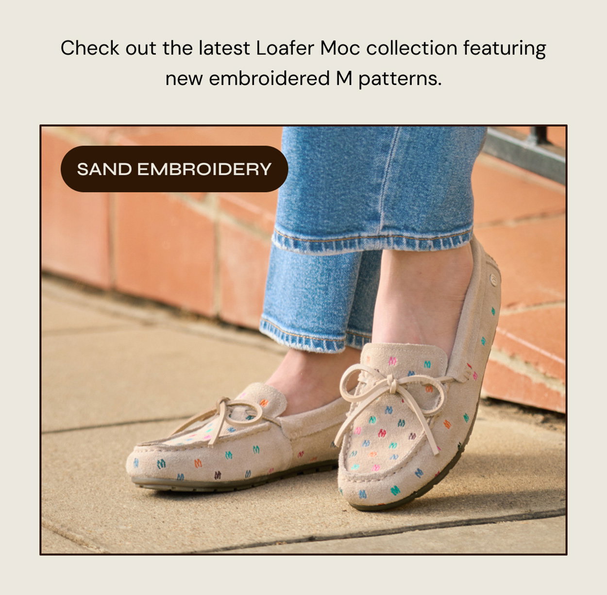Embroidered M Loafer Mocs