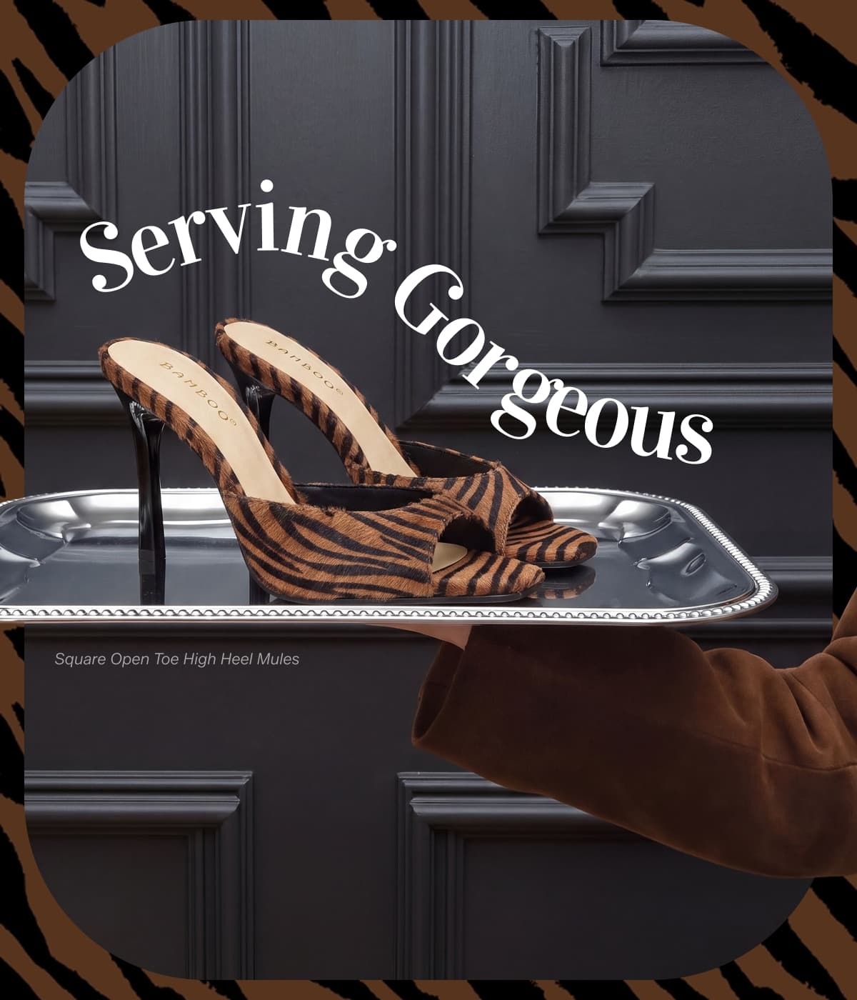 Serving Gorgeous - Shop Square Open Toe High Heel Mules