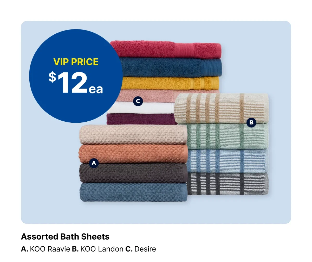 ASSORTED BATH SHEETS