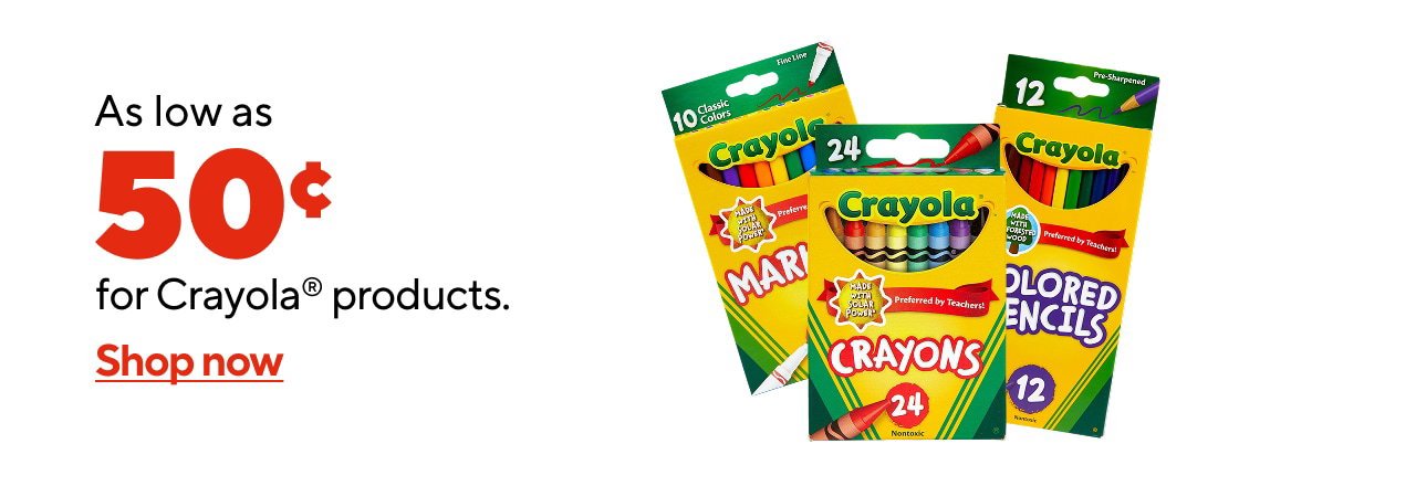 Crayola starting at $0.50