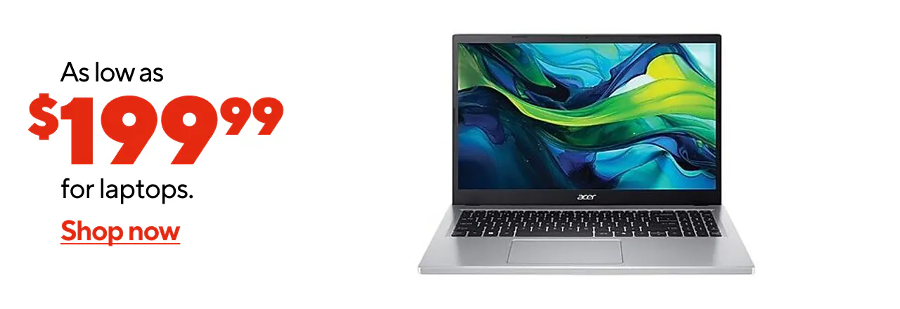 Laptops as low as $199.99!