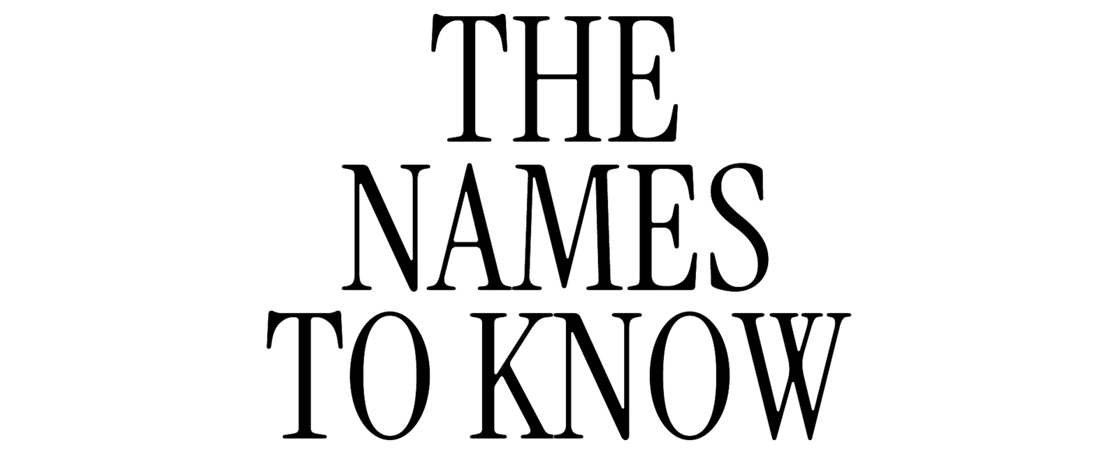 The names to know text