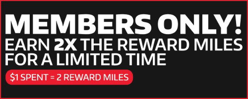 Earn DOUBLE Rewards Miles On All Orders!
