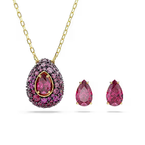 Set Sublima, Set (2), Taglio Pear, Rosso, Finitura oro 18K