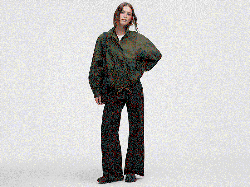 Oversized Cinch-Hem Reversible Jacket