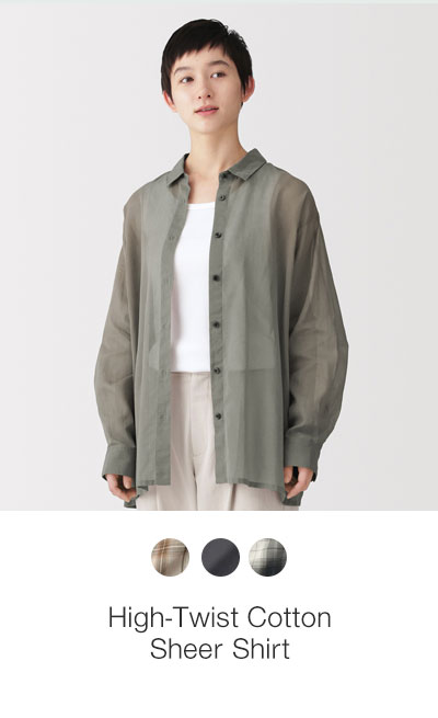 Shop High-Twist Cotton Sheer Shirt