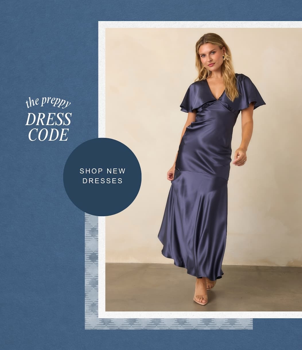 "The preppy dress code. Shop new dresses."
