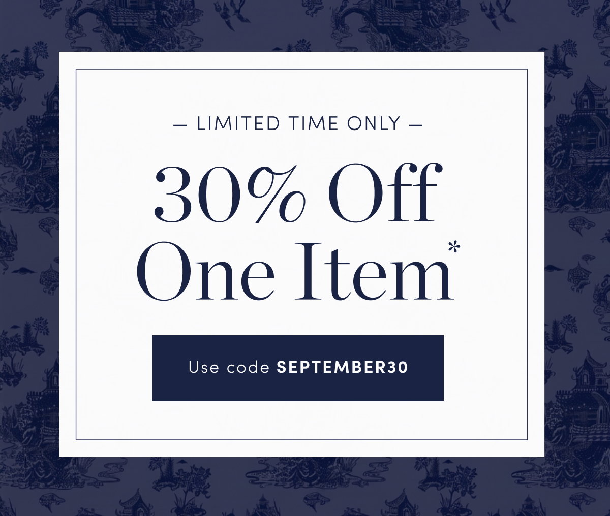30% Off One Item