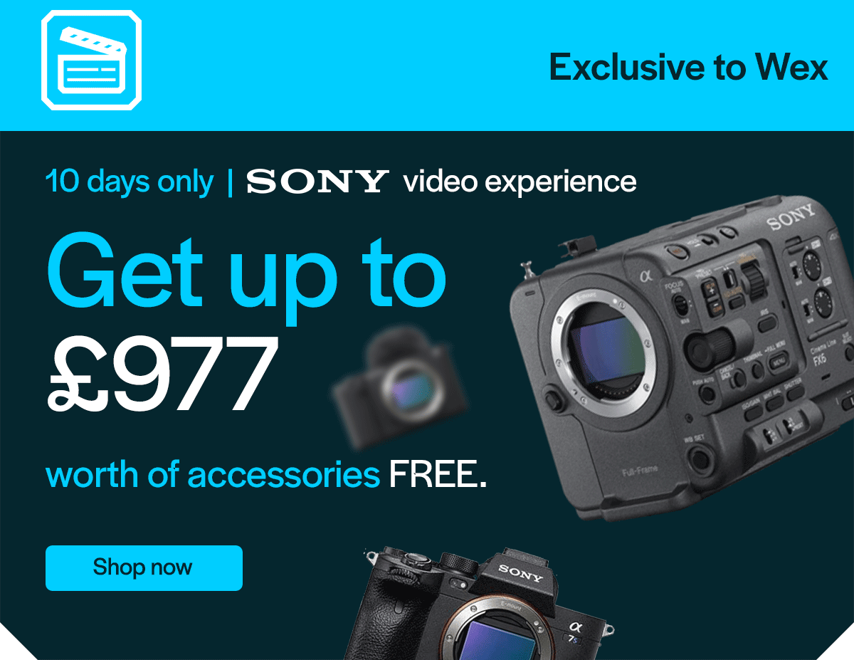 10 days only | Sony video experience. Get up to £977 worth of accessories free.