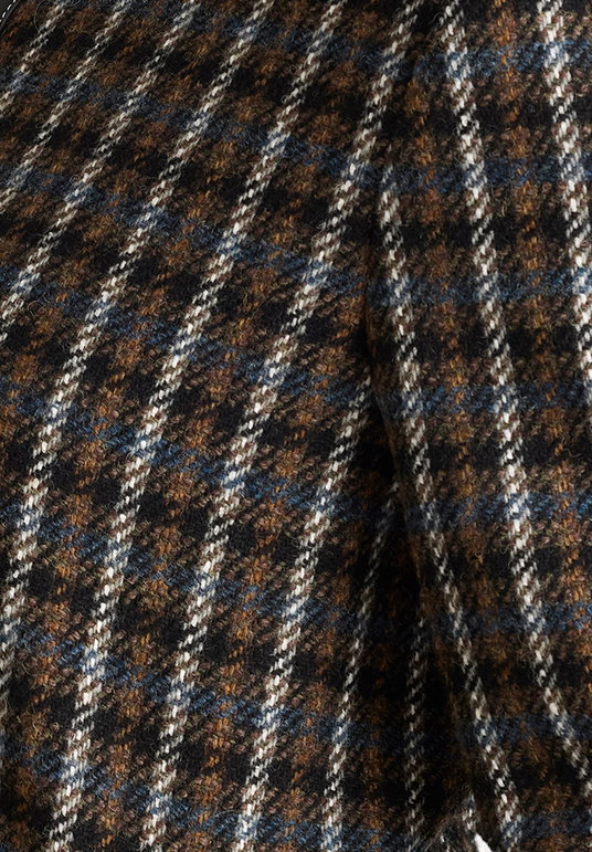 BLITHE-STP Wool and leather belt coat