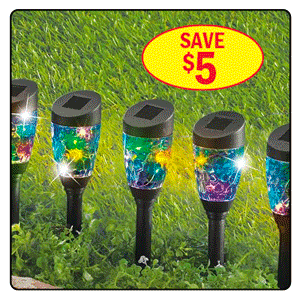 Solar Multicolor Light Stakes, Set of 8