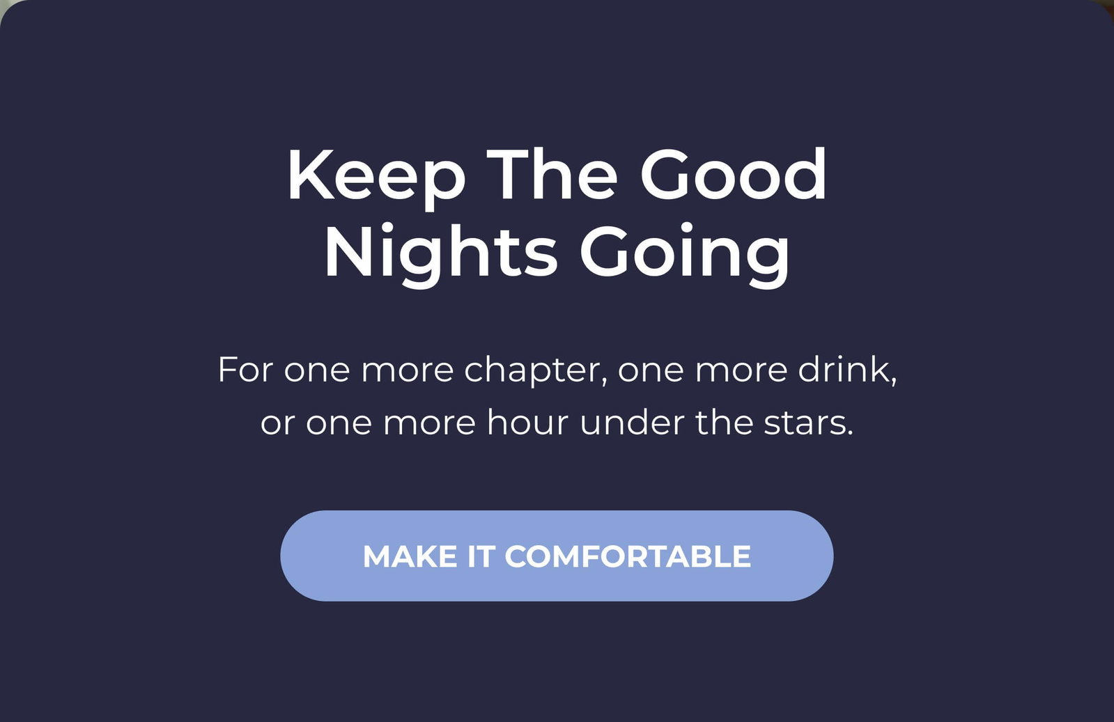 Keep the good nights going