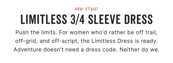 Shop the Limitless 3/4 Sleeve Dress