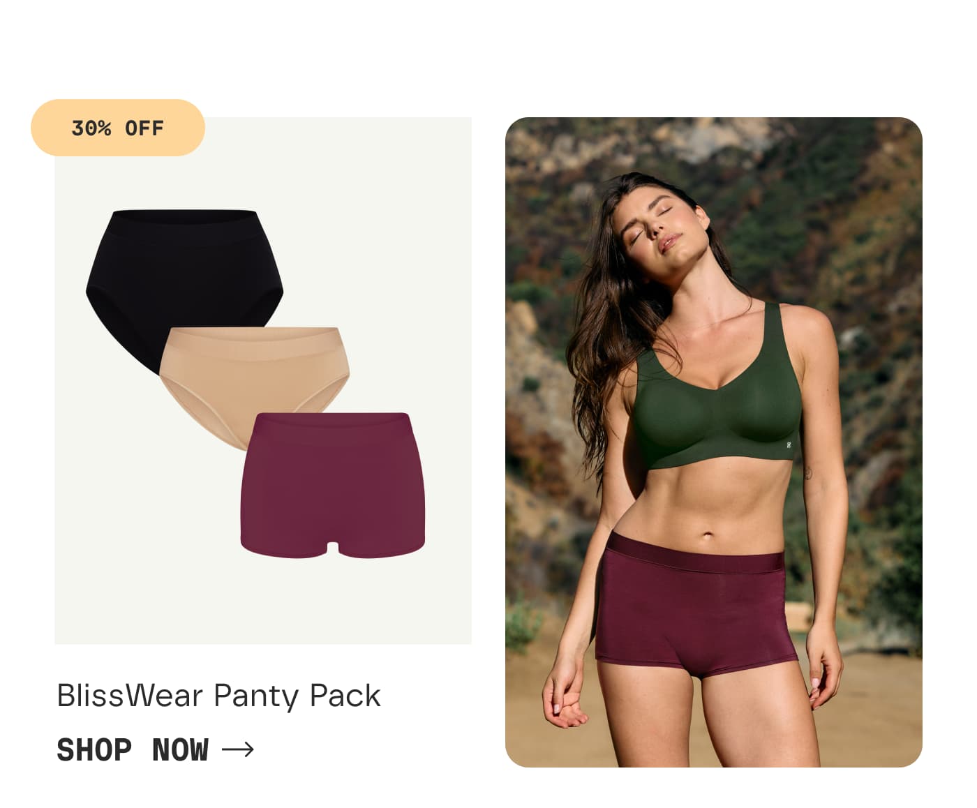 30% OFF | BlissWear Panty Pack | SHOP NOW