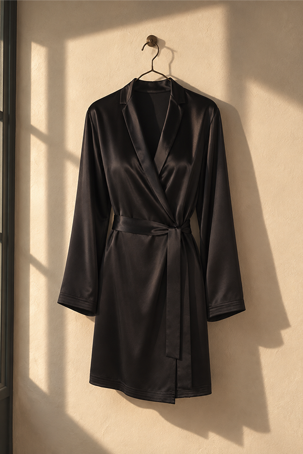 Silk Vestaglia Corta colore nero