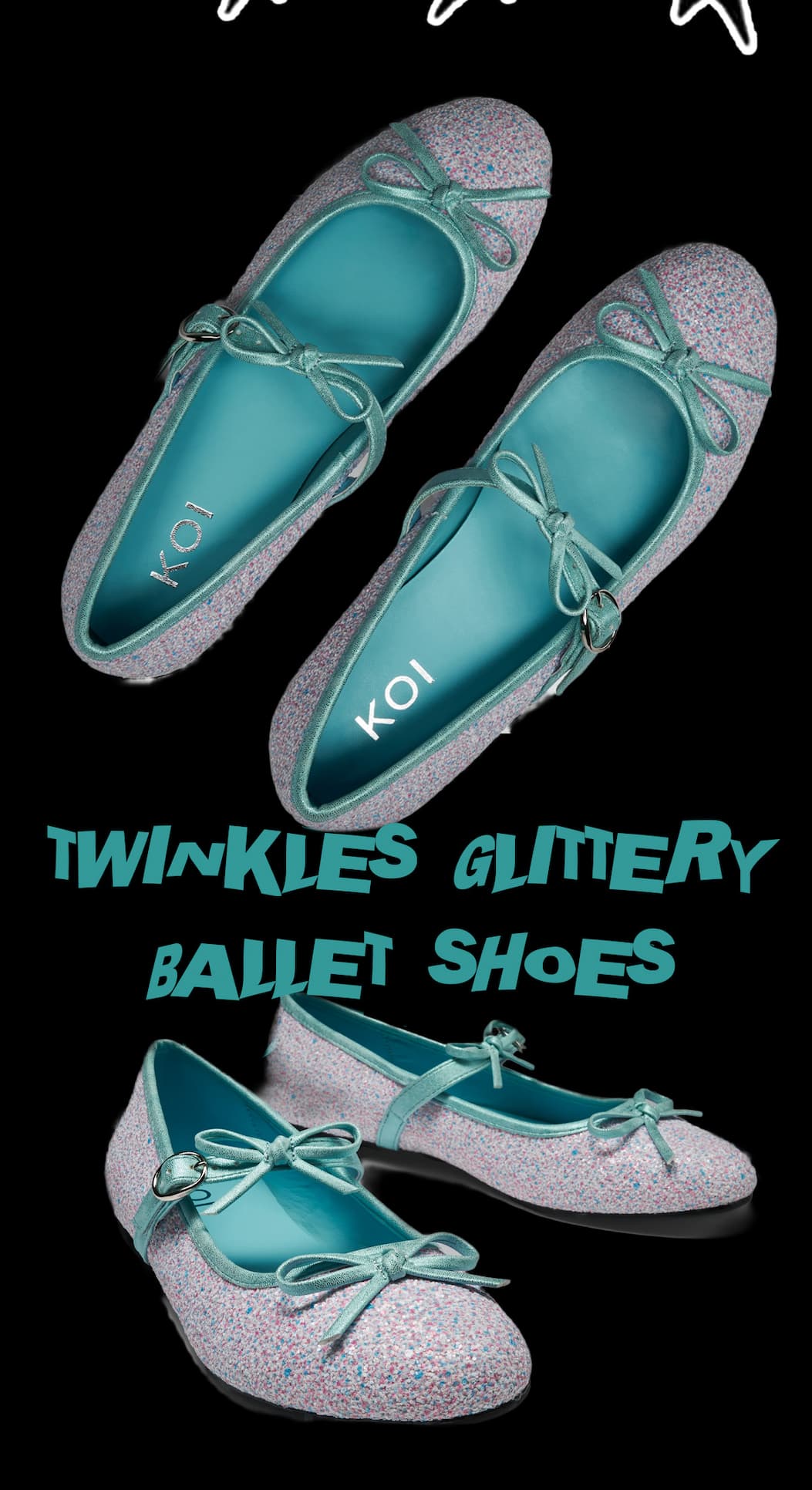 Twinkles Glittery Ballet Shoes