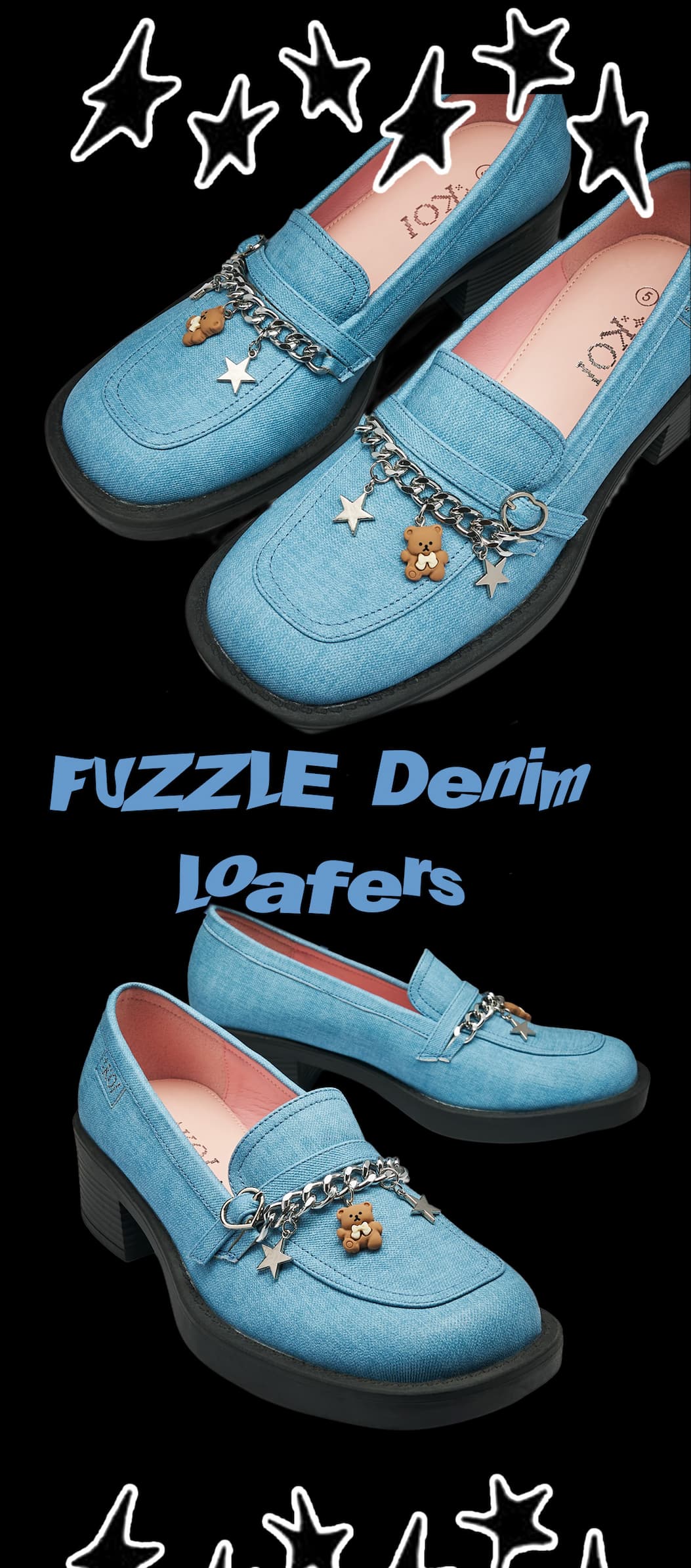 Fuzzle Denim Loafers