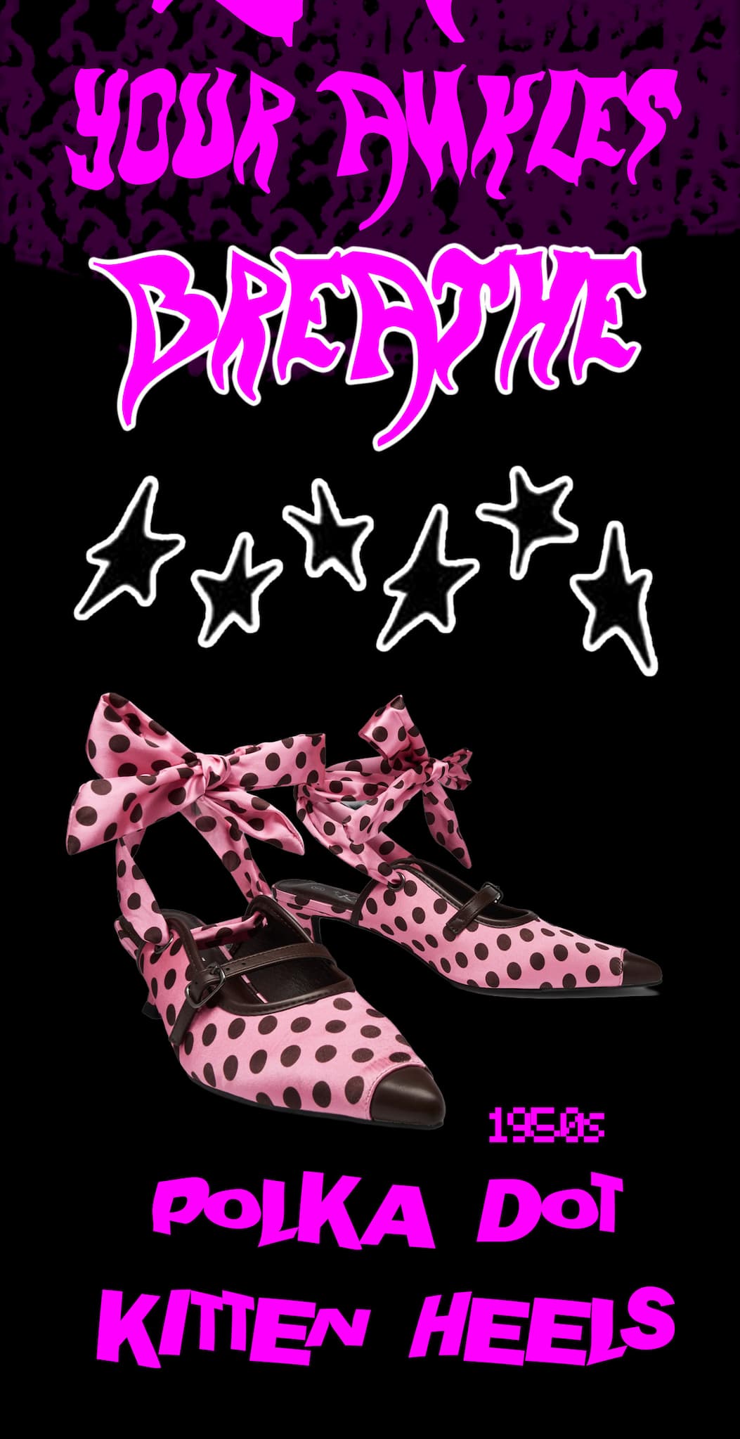 1950's Polka Dot Kitten Heels-Pink