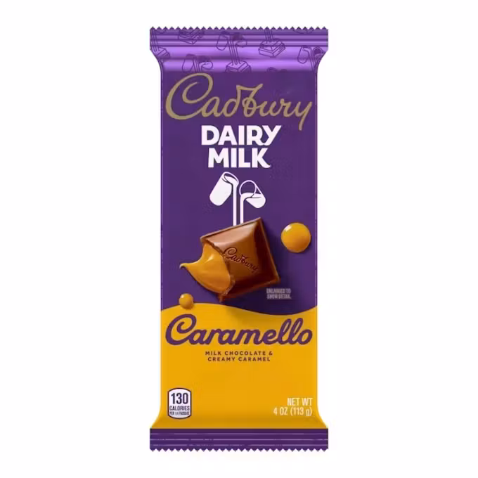 CARAMELLO Caramel and Milk Chocolate Candy Bar