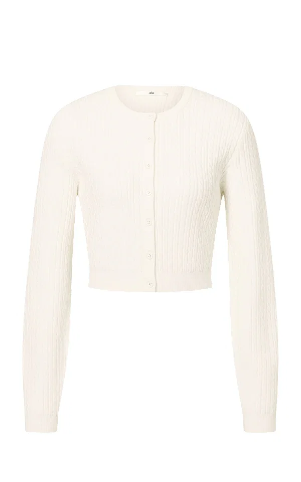 Mini Cable Sweater Cardigan