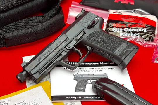 Heckler & Koch USP45 Tactical Semi Auto Pistol w/ Threaded Barrel in Case