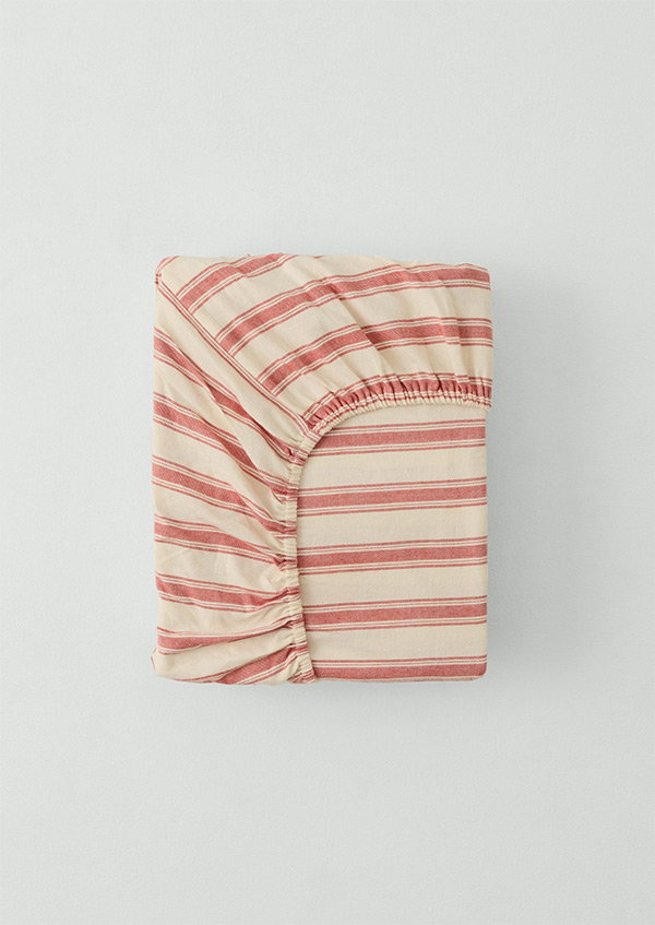 Fjord Flannel Stripe Fitted Sheet
