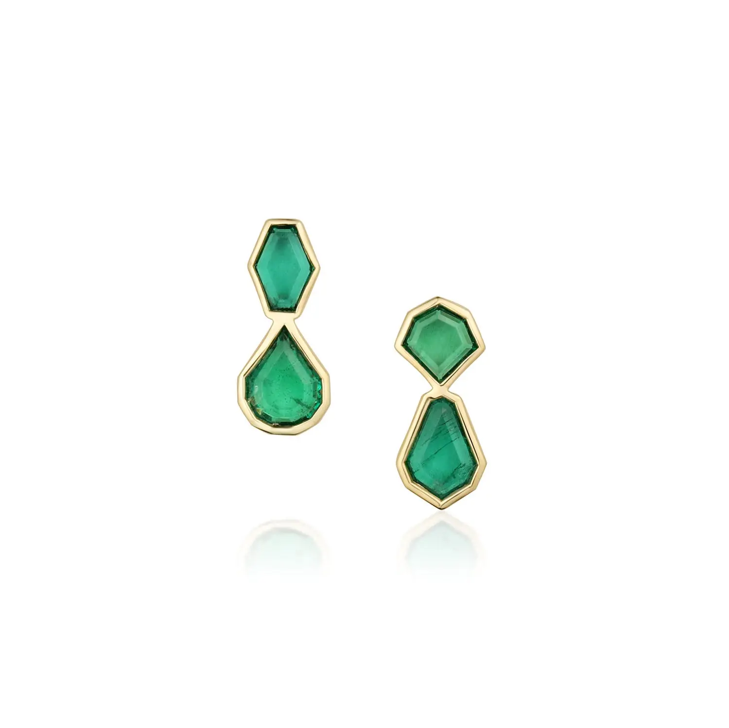 Image of 0.89ctw Zambian Emerald Ear Crawlers
