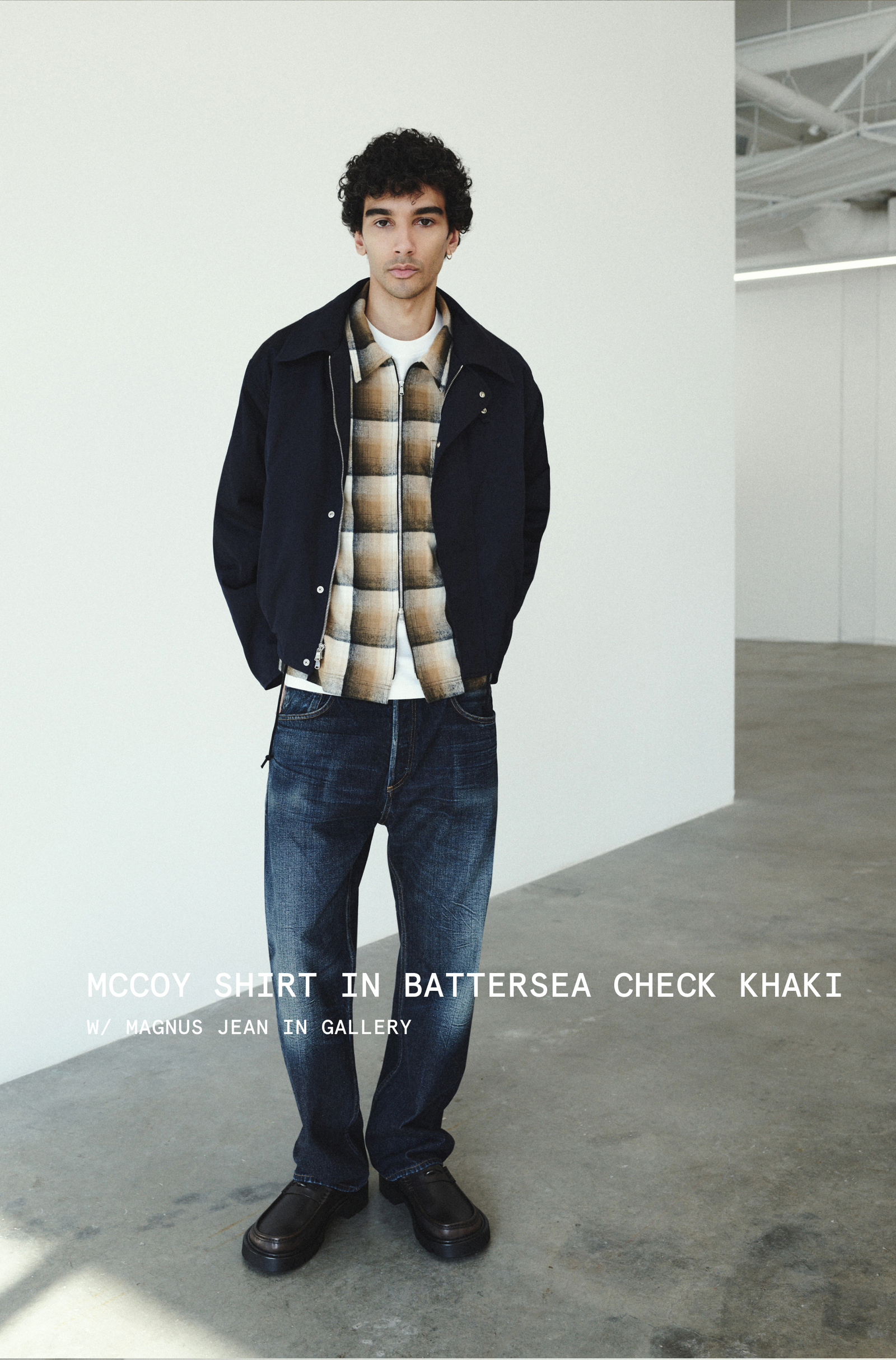 Mccoy Shirt in Battersea Check Khaki