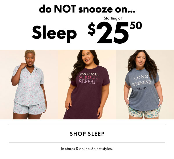 Sleep starting at $25.50