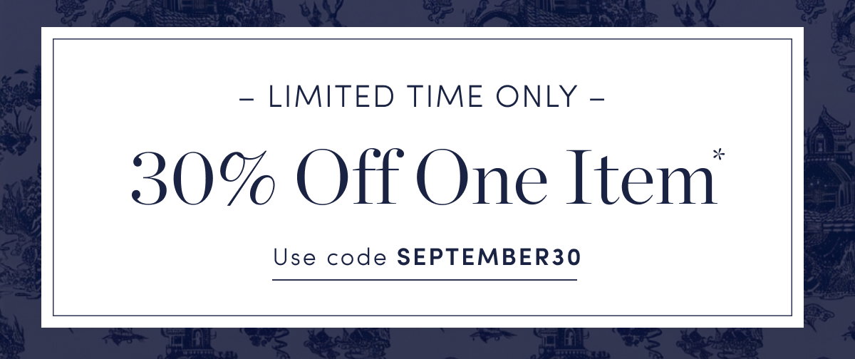30% Off One Item