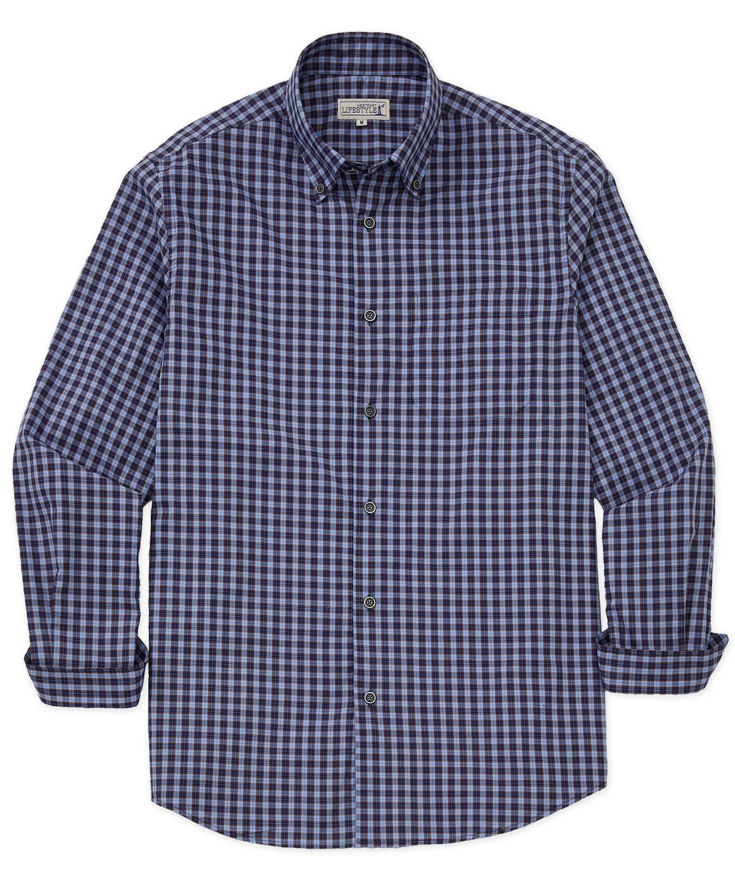 Westport Lifestyle Long Sleeve Button-Down Collar Sport Shirt