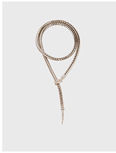 White Gold Metal Serpent Belt