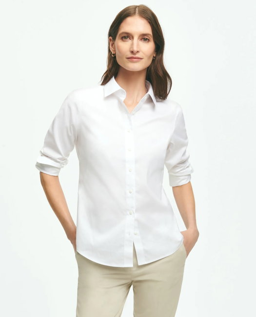 Image of Fitted Non-Iron Stretch Supima® Cotton
