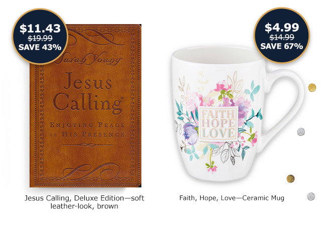 Jesus Calling Deluxe Edition | Faith, Hope, Love Ceramic Mug