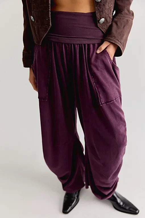 Fp One Sawyer Low Rise Pull On Knit Pants