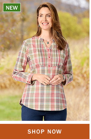 Shop Now. New: Women's Perfect Pintuck Flannel Tunic